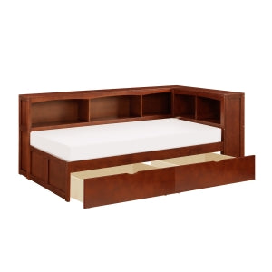 Rowe Twin Bookcase Corner Bed with Twin Trundle