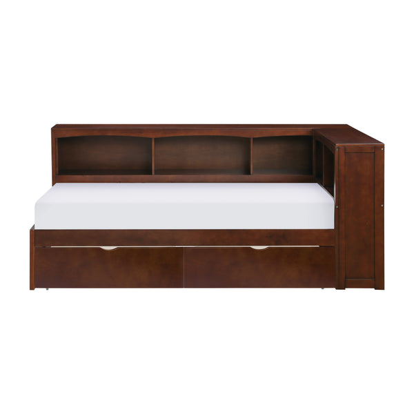 Rowe (4) Twin Bookcase Corner Bed with Storage Boxes - view 3