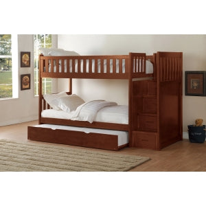 Rowe Twin/Twin Step Bunk Bed with Twin Trundle