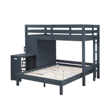 Sloane Twin/Full Loft Bunk Bed with Chest and Hidden Desk