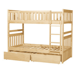 Bartly Twin/Twin Bunk Bed with Storage Boxes