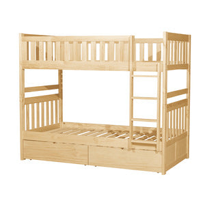 Bartly Twin/Twin Bunk Bed with Storage Boxes