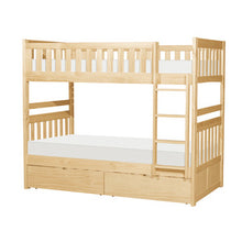 Bartly Twin/Twin Bunk Bed with Storage Boxes