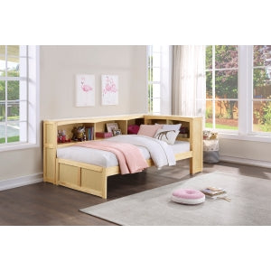 Bartly Twin Bookcase Corner Bed