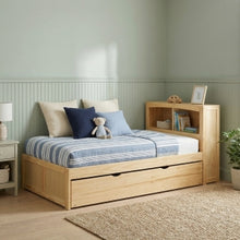 Bartly Twin Bookcase Bed with Twin Trundle