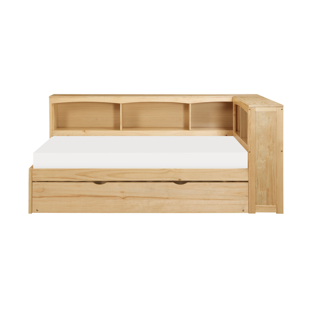 Bartly (4) Twin Bookcase Corner Bed with Twin Trundle - view 2
