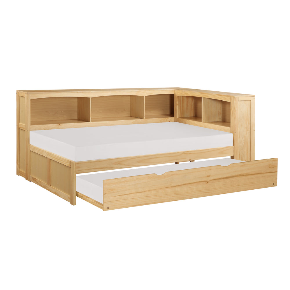 Bartly (4) Twin Bookcase Corner Bed with Twin Trundle - view 3