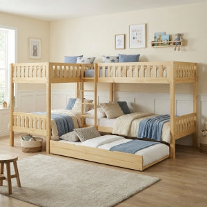 Bartly Corner Bunk Bed with Twin Trundle