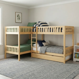 Bartly Corner Bunk Bed with Twin Trundle