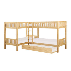 Bartly Corner Bunk Bed with Twin Trundle