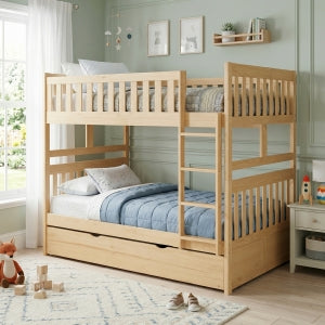 Bartly Full/Full Bunk Bed with Twin Trundle