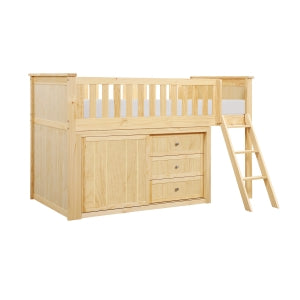 Bartly Low Loft Bunk with Dresser