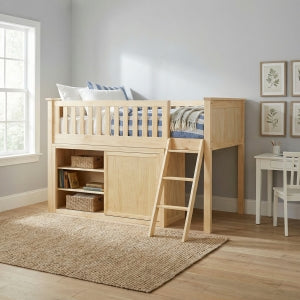 Bartly Low Loft Bunk with Dresser