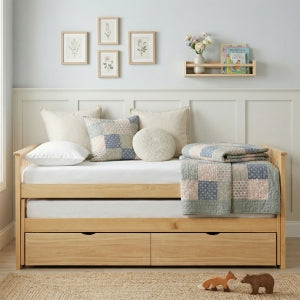 Bartly Twin/Twin Bed with Storage Boxes