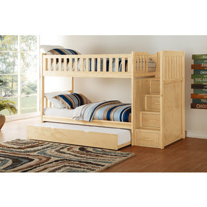 Bartly Twin/Twin Step Bunk Bed with Twin Trundle
