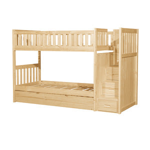 Bartly Twin/Twin Step Bunk Bed with Twin Trundle