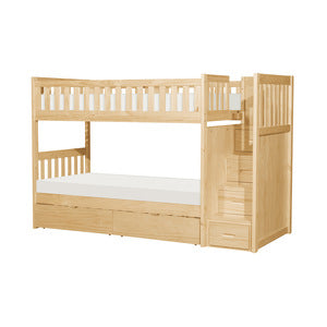 Bartly Twin/Twin Step Bunk Bed with Storage Boxes