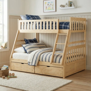 Bartly Twin/Full Bunk Bed with Storage Boxes alternate view