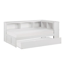 Galen (4) Twin Bookcase Corner Bed with Twin Trundle - view 4