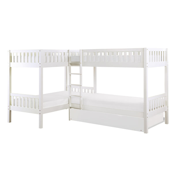 Galen (4) Corner Bunk Bed with Twin Trundle - view 4