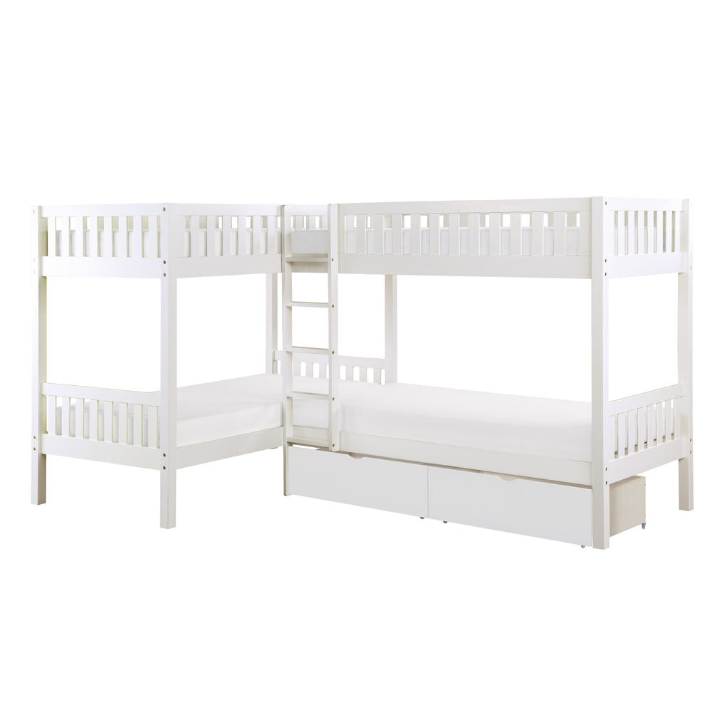 Galen (4) Corner Bunk Bed with Storage Boxes - view 4
