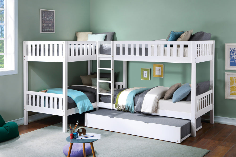 Galen (4) Corner Bunk Bed with Twin Trundle - view 2