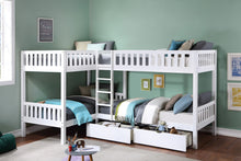 Galen (4) Corner Bunk Bed with Storage Boxes - view 2