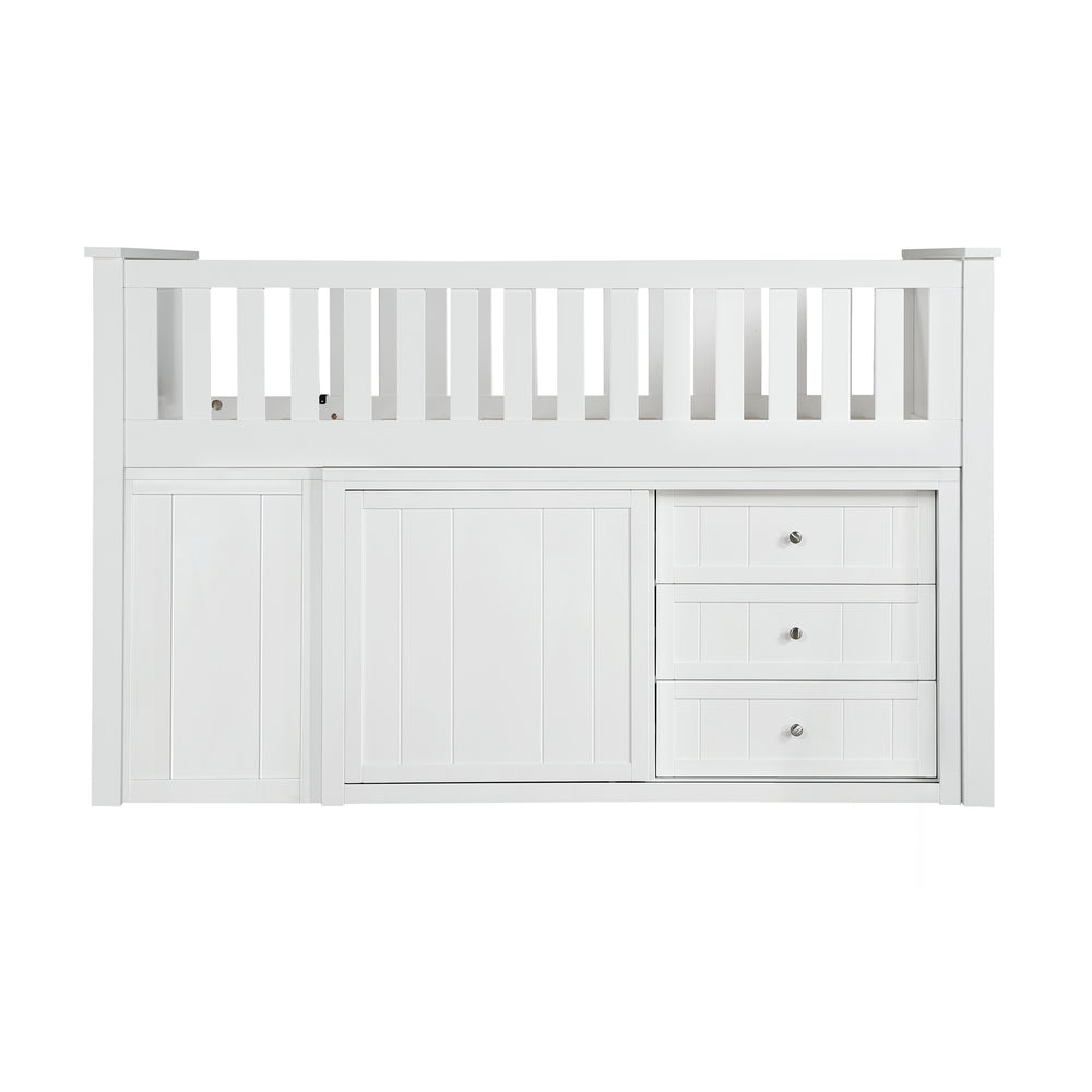 Galen (6) Low Loft Bunk with Bookcase and 2 Dressers - view 14