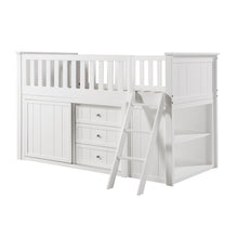 Galen (6) Low Loft Bunk with Bookcase and 2 Dressers - view 2