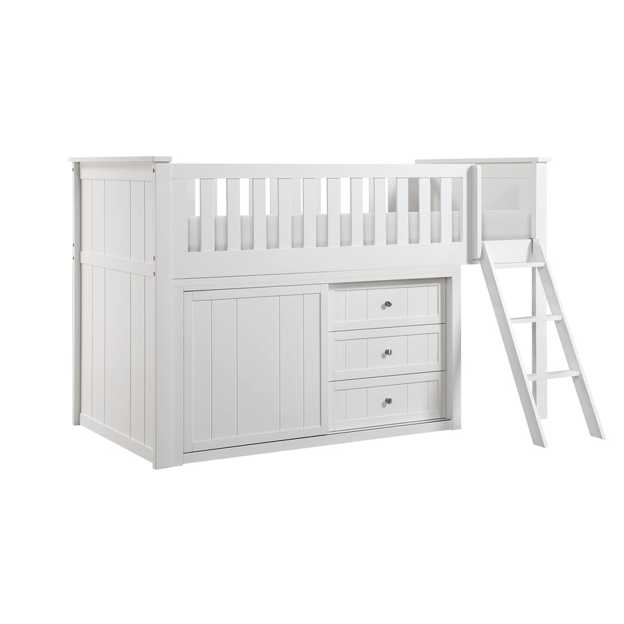 Galen (4) Low Loft Bunk with Dresser