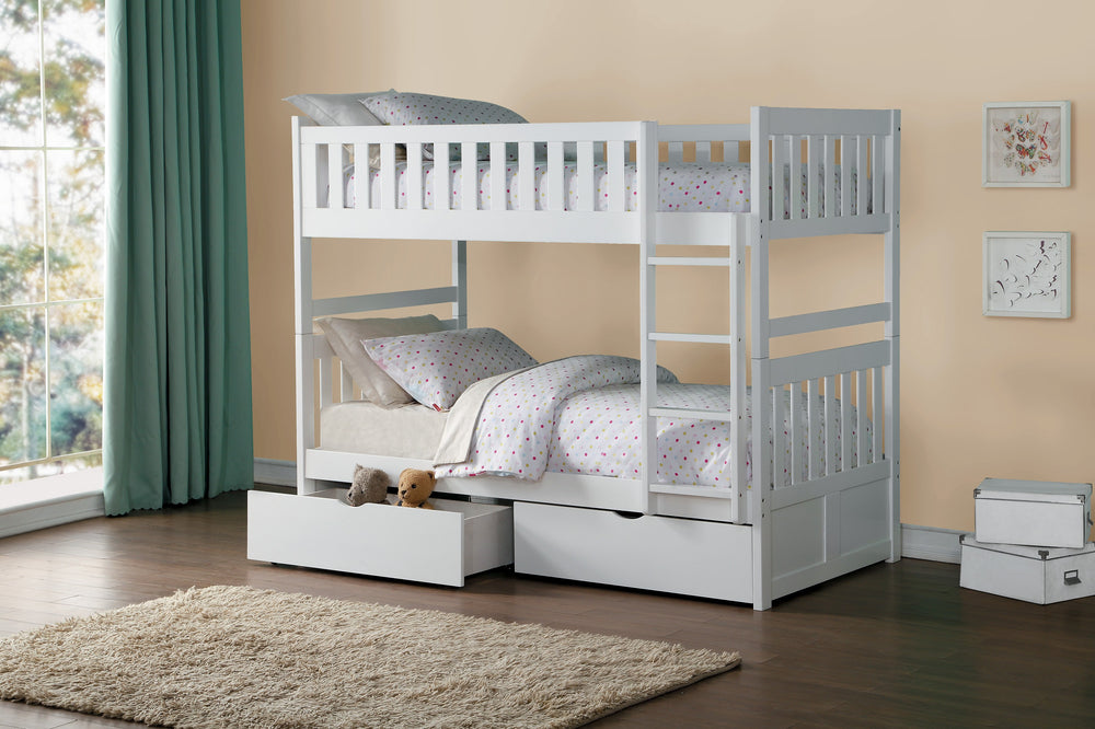 Galen (4) Twin/Twin Bunk Bed with Storage Boxes