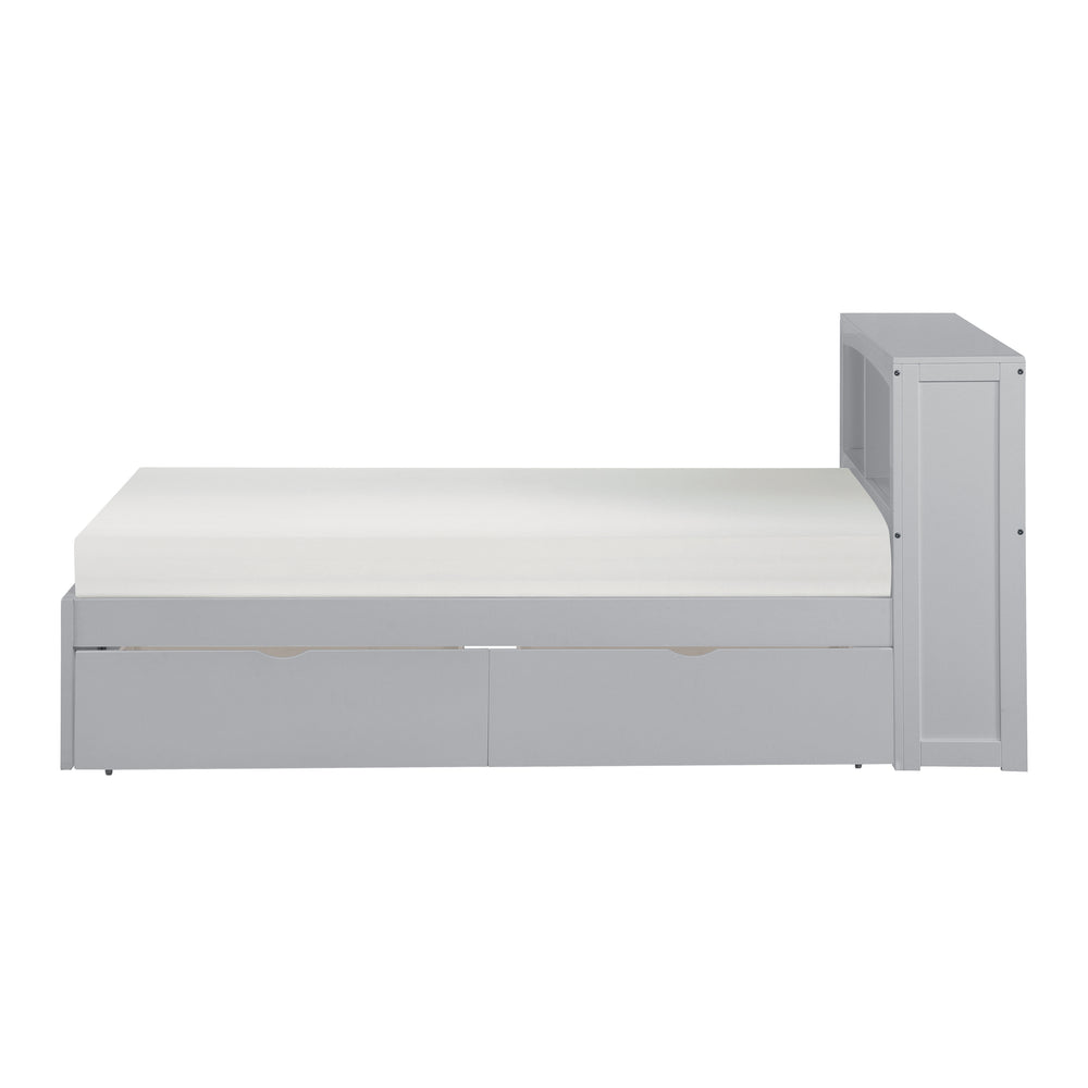 Orion (3) Twin Bookcase Bed with Storage Boxes - view 2