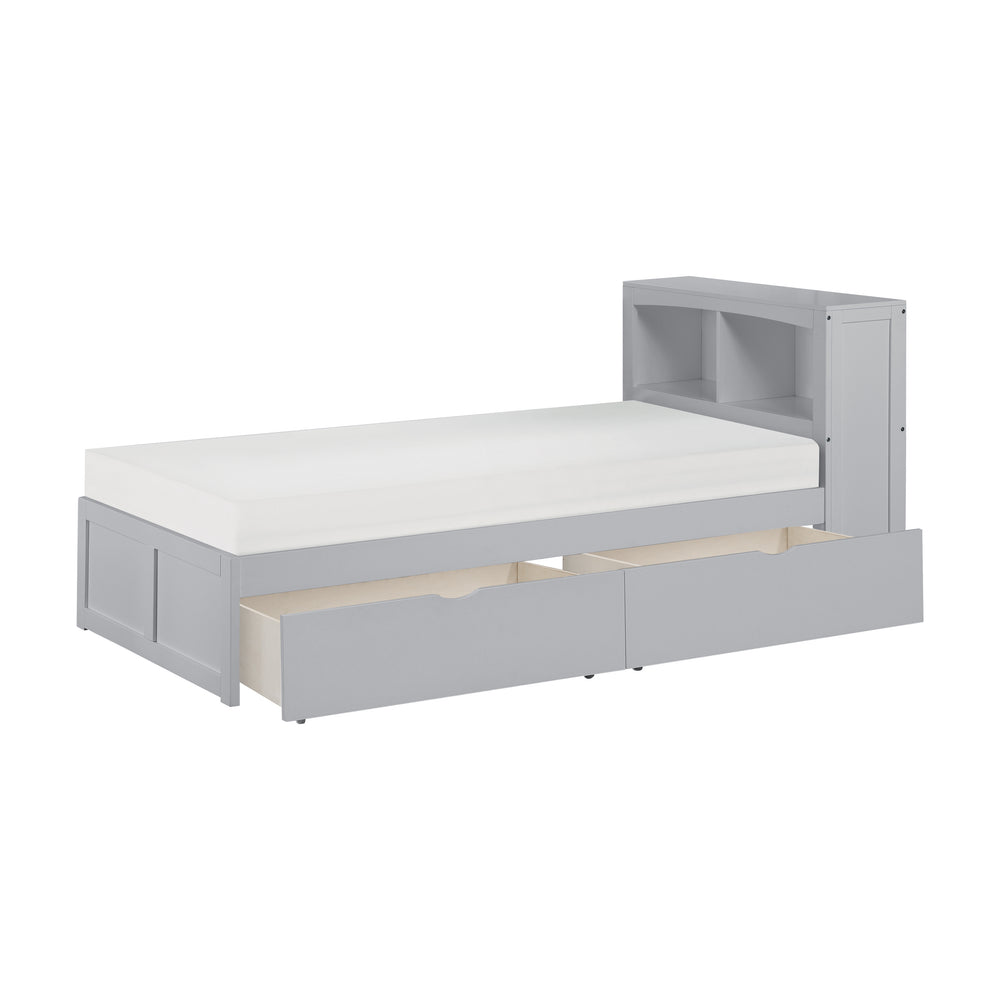 Orion (3) Twin Bookcase Bed with Storage Boxes - view 3