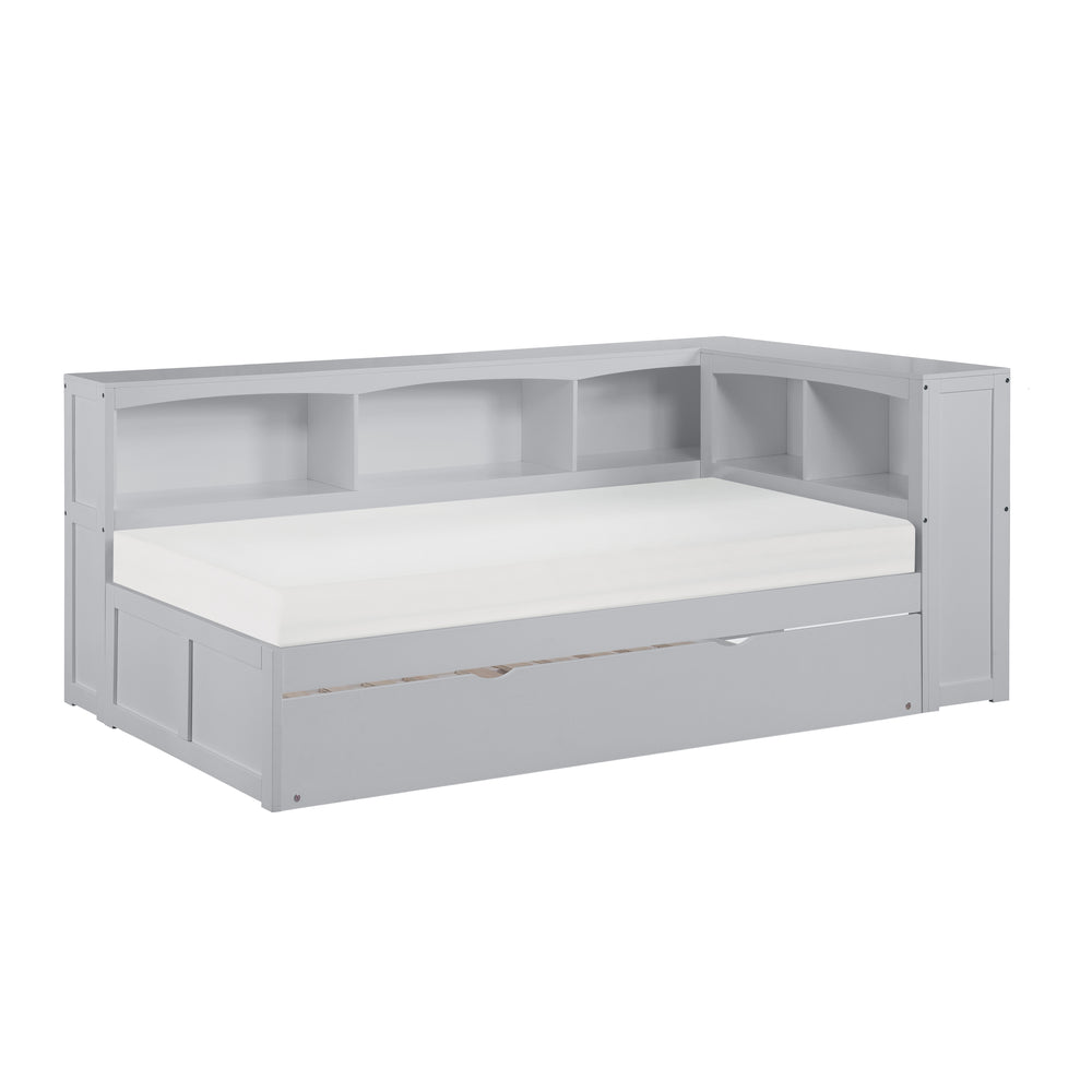 Orion (4) Twin Bookcase Corner Bed with Twin Trundle - view 4