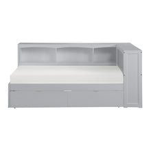 Orion (4) Twin Bookcase Corner Bed with Storage Boxes - view 3