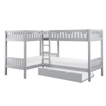 Orion (4) Corner Bunk Bed with Twin Trundle - view 3