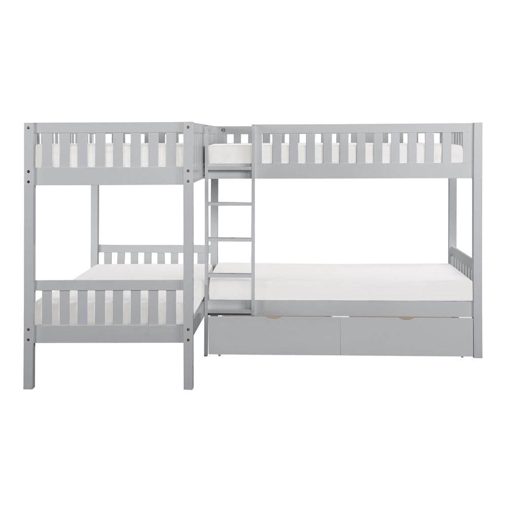 Orion (4) Corner Bunk Bed with Storage Boxes - view 4