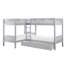 Orion (4) Corner Bunk Bed with Storage Boxes