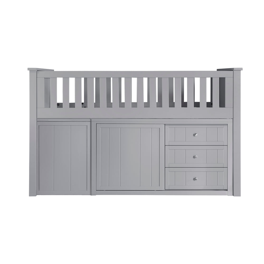 Orion (6) Low Loft Bunk with Bookcase and 2 Dressers - view 12