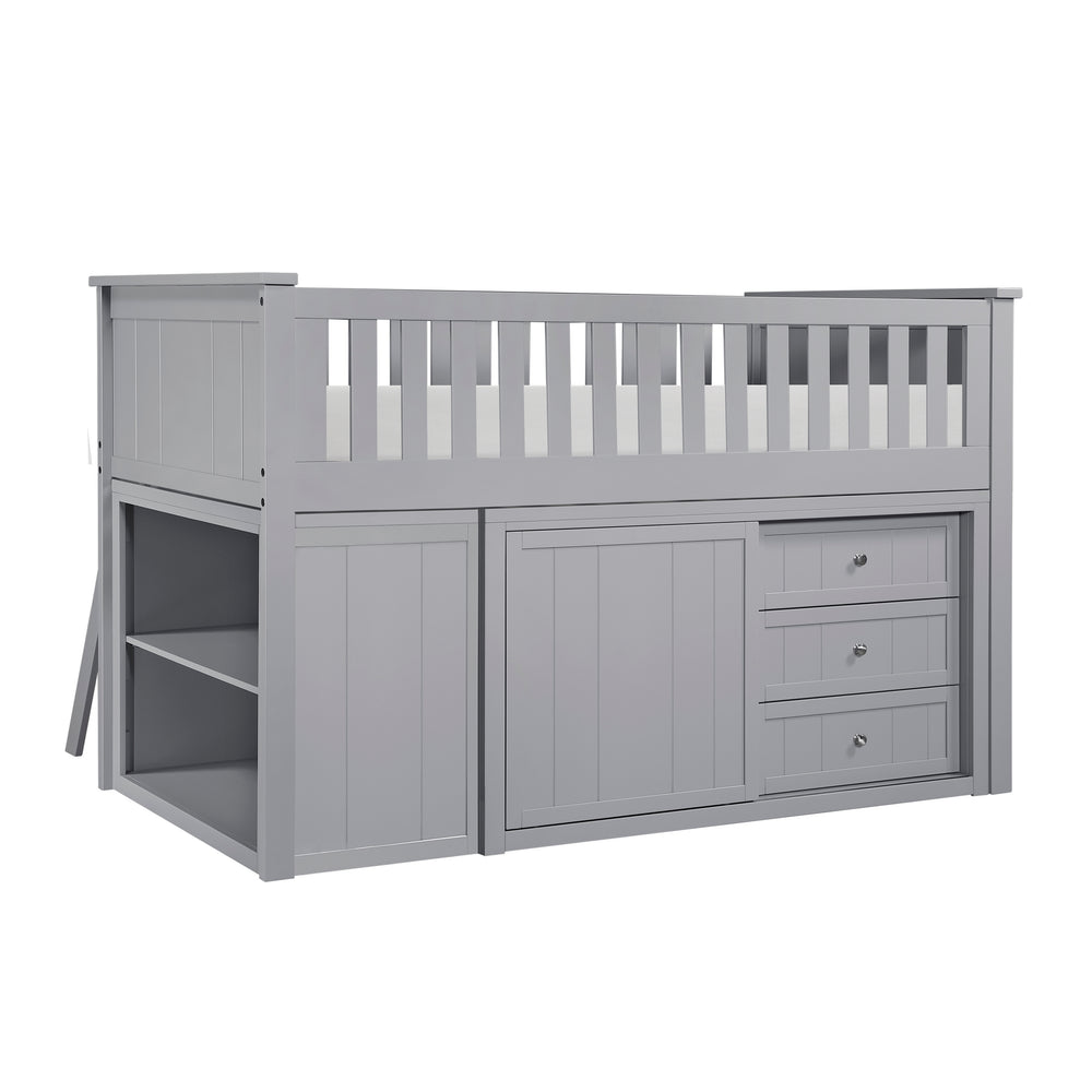 Orion (6) Low Loft Bunk with Bookcase and 2 Dressers - view 10
