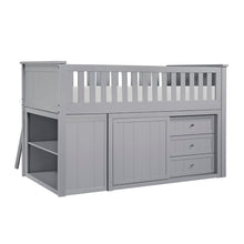 Orion (6) Low Loft Bunk with Bookcase and 2 Dressers - view 10