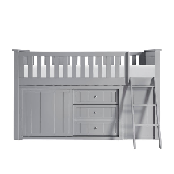 Orion (6) Low Loft Bunk with Bookcase and 2 Dressers - view 3