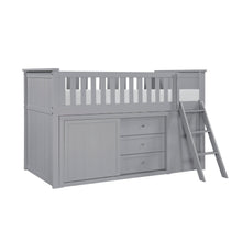 Orion (5) Low Loft Bunk with Bookcase and Dresser