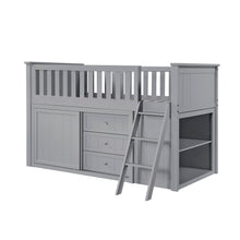 Orion (5) Low Loft Bunk with Bookcase and Dresser - view 4