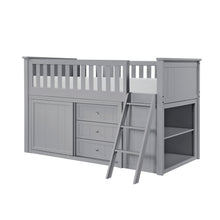 Orion (5) Low Loft Bunk with Bookcase and Dresser - view 3