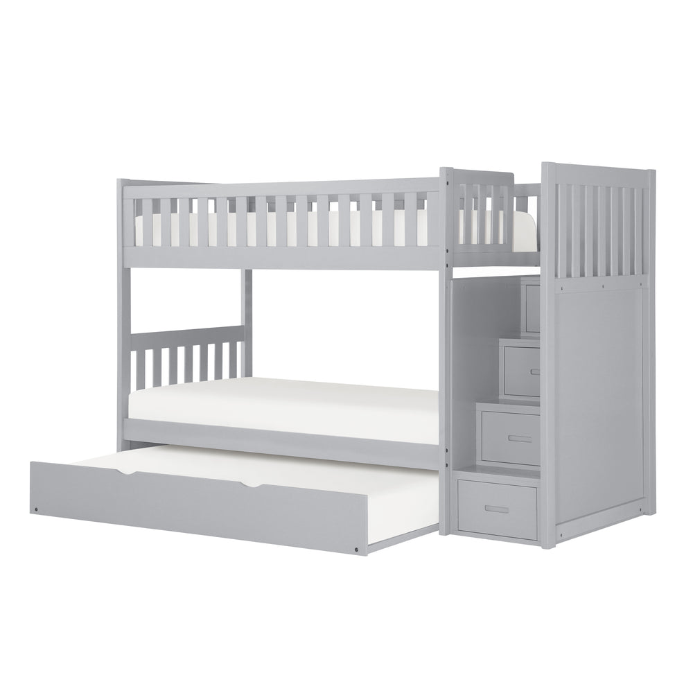 Orion (5) Twin/Twin Step Bunk Bed with Twin Trundle - view 2