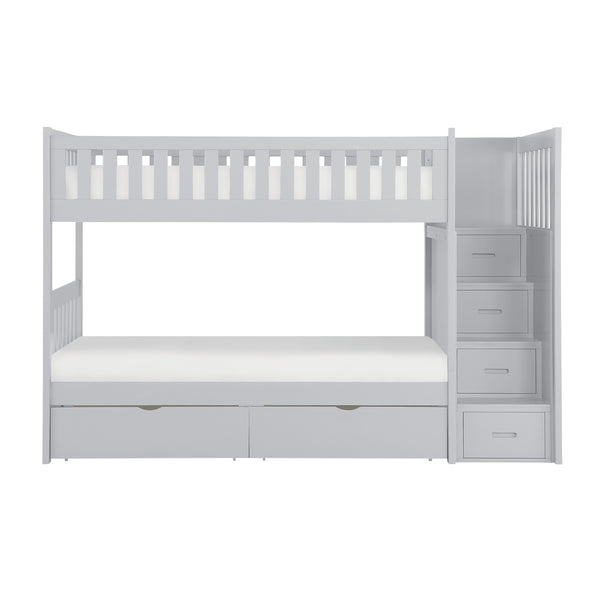 Orion Twin/Twin Step Bunk Bed with Storage Boxes