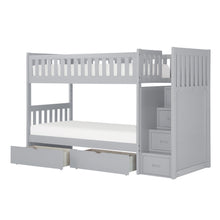 Orion (5) Twin/Twin Step Bunk Bed with Storage Boxes - view 2