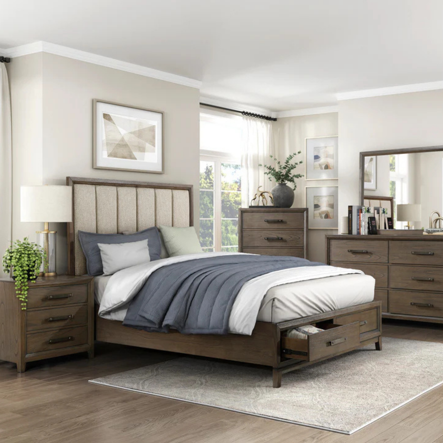 Cambridge Queen Platform Bed with Footboard Storage Complete Room