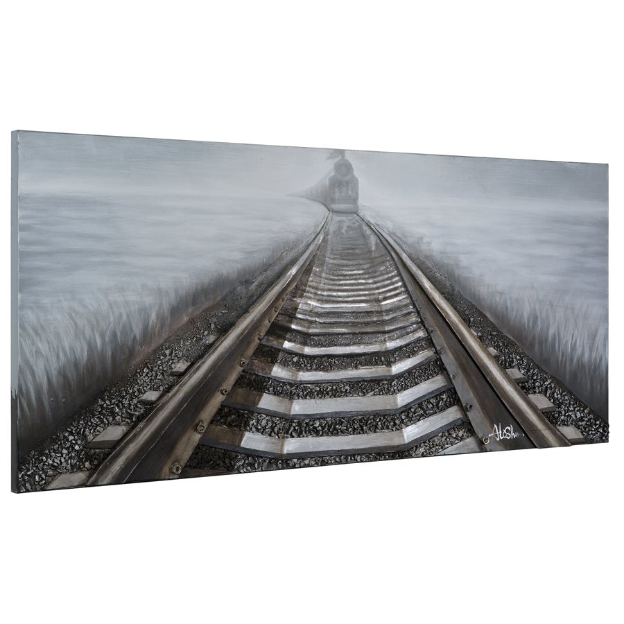 3D Railroad Track with Train